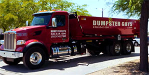 Dumpster Guys Truck By Tree